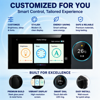 Panneau de commande intelligent innovant, écran tactile 6 pouces, double haut-parleur, amplificateur numérique, WiFi, RS485, minuterie, réinitialisation, montage mural, application Android, musique