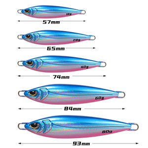 Leurre Artificiel Plombé 18g-80g, Jigs Métalliques de Rivaux Imprimés pour Eau Salée, Leurres Rigides de Jigging, Appâts de Fond pour <span class=keywords><strong>Kingfish</strong></span> - Product Image 2