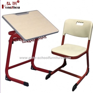 <span class=keywords><strong>Chaise</strong></span> de bureau moderne réglable pour étudiant <span class=keywords><strong>avec</strong></span> <span class=keywords><strong>table</strong></span> à <span class=keywords><strong>dessin</strong></span> à roulettes en métal, ensemble de mobilier scolaire - Product Image 2
