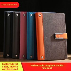 Carnet en cuir PU A5 avec logo personnalisé, cadeau d'entreprise, papeterie de bureau, coffret cadeau avec stylo - Product Image 3