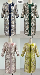 5XL High Quality African Elegant Brocade Long <b>Jacket</b> Suit for Women Plus size Dress Dashiki Ladies - Product Image 6