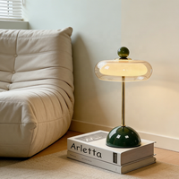 Lampe de table champignon sans fil moderne et mignonne, petite lampe de table portable avec batterie pour restaurant et table à manger