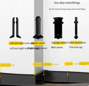 Zócalo de Aleación de Aluminio - Zócalo de Piso Oculto de Material de Aluminio con Zócalo Integrado y Reforzado - Product Image 4
