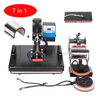 Machine de transfert thermique 7 en 1, 29*38cm, machine de sublimation pour tasse, assiette, bouteille d'eau, stylo