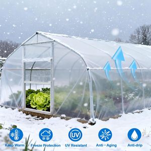 Film plastique pour serre 10 x 26 pieds, 6 mil, résistant aux UV, en polyéthylène, pour la protection contre le gel du jardin - Product Image 5