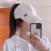 Vente en gros, chapeau de Tennis de haute qualité, délavé, décoiffé, dos nu, demi-vide, queue de cheval, pour femmes