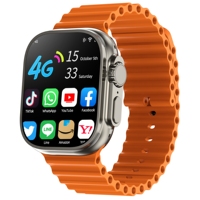 Kartu SIM 4G Jam Tangan Pintar 2.06INCH 2GB+16GB Android 10.1 OS Jam Tangan Olahraga Persegi Panjang Baterai 800mAh Kamera Putar Ganda WiFi EMAIL