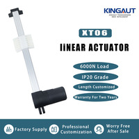Motor aktuator linier elektrik DC 8mm 4mm, dapat diatur untuk tempat tidur Drone rumah pintar, peralatan rumah sakit, 24V DC tarik dorong