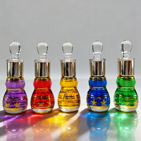 Flacon en verre en forme de gourde de 12 ml, élégant et portable, à haute étanchéité, pour parfums et huiles essentielles