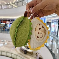 Groothandel Creatief Leuk Schattig En Schattig Fruit Durian Kleine Hanger Pluche Speelgoed Poppentas Opknoping Decoratie Sleutelhanger Doek Pop