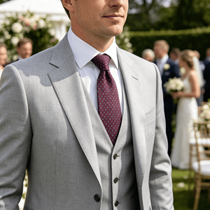 Corbata de Poliéster Jacquard de Moda con Estampado de Rayas y Puntos, Corbata Personalizada para Hombre en Colores Rojos, Estilo Casual y Formal con Diseño de Logotipo - Product Image 5