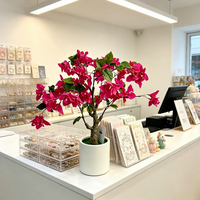 Kleine Hochzeits-Tischdekoration Künstlicher Bougainvillea-Blütenbaum Kunstblumen-Dekorationen für Zuhause Büro Hotel Garten Bar