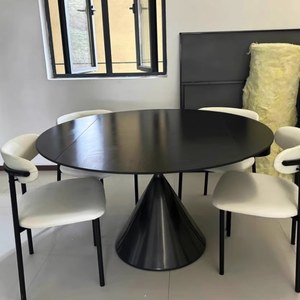 Tavolo da Pranzo Moderno Impermeabile Convertibile Girevole Retrattile Versatile per Casa, Soggiorno, Appartamento, Hotel - Product Image 1