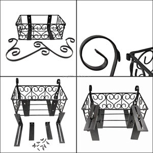 Panier de <span class=keywords><strong>jardinière</strong></span> en fibre de coco pour la maison balcon jardin mural suspendu porte-fleurs antirouille respirant <span class=keywords><strong>rebord</strong></span> de <span class=keywords><strong>fenêtre</strong></span> décor - Product Image 5