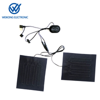 Coussin chauffant portable 5V USB-A avec contrôle de température, alimenté par batterie USB, pour siège de voiture et automatisation domestique