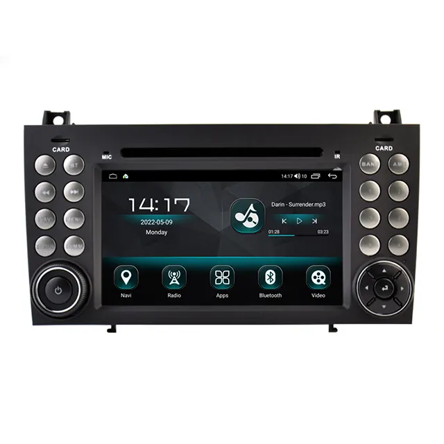 Tela de 7" estilo OEM sem DVD Deck para Mercedes Benz SLK classe R171 SLK200 SLK280 SLK300 2000-2011 GPS multimídia estéreo do carro