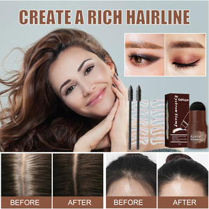 Set di trucco rapido EELHOE (marrone scuro) per le sopracciglia pigre cipria ripara stencil naturali impermeabili per sopracciglia" - Product Image 2