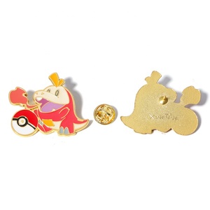 Animación periférico mascota elfo Baokemeng nueva hoja Miau correr agua pato fuego opaco cocodrilo aleación de zinc pegamento broche insignia - Product Image 2