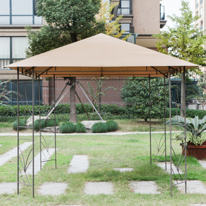 Leisure 3*3M Modern Steel Double Roof BBQ <b>Gazebo</b> <b>Tent</b> Powder Coated Frame Customized Colors Outdoor Furniture for - Product Image 2