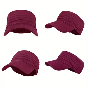 Visière d'été pour femmes, casquette à queue de cheval plissée, visière de <span class=keywords><strong>soleil</strong></span> athlétique, design élégant et léger, visière de <span class=keywords><strong>soleil</strong></span> unisexe extensible - Product Image 6