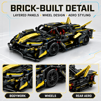 Ensemble de blocs de construction de voitures de course à l'échelle 1:10 et 1:14, modèle de supercar, jouet éducatif pour enfants, cadeau