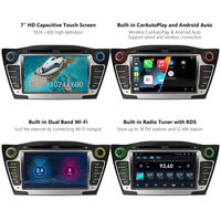 Lecteur DVD de voiture Android 7 pouces pour Hyundai IX35 Tucson 09-15 DSP vidéo Audio stéréo GPS Navigation Radio WIFI