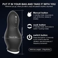 Masturbador Oral con Succión para Hombres, 7 Modos de Succión, 7 Modos de Vibración, Succión Manual, Resistente al Agua IPX7, Juguete Sexual de Silicona para Hombres