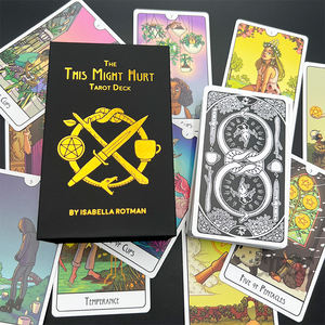 Grandes cartes d'affirmation <span class=keywords><strong>Oracle</strong></span> et Tarot noires, personnalisées en boîte, avec papier d'art 300gsm/400gsm et impression sur mesure - Product Image 3