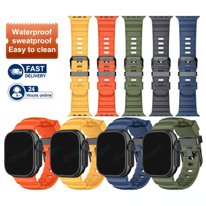 Bracelet de montre sport réglable en silicone souple étanche pour Apple Watch Ultra 2/1 42/44/45/49mm Series 10/9/8/6 - Product Image 1