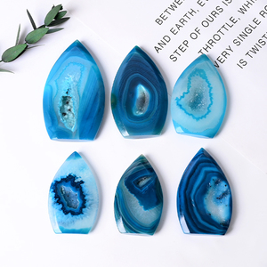 Wholesale High Quality Polished <b>Crystal</b> Quartz Healing <b>Cluster</b> Blue Onyx Agate Flame Geode for Home Decor - Product Image 3
