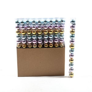 ENSEMBLE DE 12 BALLES BRILLANTES DE COULEUR PURPLE/OR/BLEU, DIAM. 3CM - Product Image 1