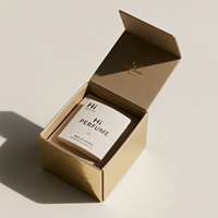 Boîte de papier d'emballage de parfum d'huile essentielle de logo personnalisé de luxe d'encre de soja