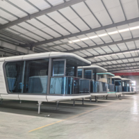 Maison mobile préfabriquée personnalisable, conteneur de 40 pieds type capsule spatiale, bureau, domicile, hôtel, bâtiment à vendre