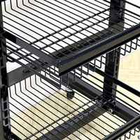 Étagères métalliques robustes de haute qualité, directement de l'usine, 5 niveaux, revêtement en poudre époxy, autoportantes, pour l'affichage des fruits en magasin de détail