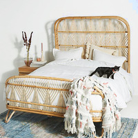 Maryfantaisie — lit Double en rotin, mobilier de chambre d'hôtel de haute qualité, Style nordique, marocain