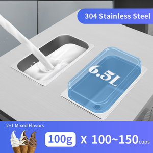 Thương mại 25 đến 28 lít mỗi giờ mềm phục vụ máy làm kem 3 hương vị máy làm kem cho nhà hàng tiệc saudi - Product Image 4