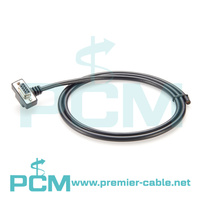 Slim Fit 4Pin UP Angle DB9 Hembra a un solo Cable serie de extremo abierto, Cable DB9 RS232 de perfil bajo, D-Sub 9 Pin a Cable de extremo de cable