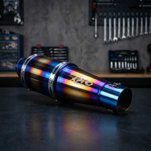 Nouveau silencieux KAO en acier inoxydable 304 couleur titane pour système d'échappement de moto Remplacement/réparation Taïwan - Product Image 3