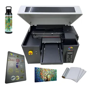 Impresión digital botella teléfono caja tarjeta vidrio UV LED inyección de tinta impresión A3 impresora PVC UV DTF pegatina máquina impresora plana