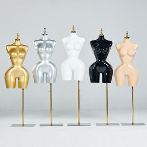 Oro africano americano Plus Size abito femminile manichino in schiuma di plastica spilla mezza grande culo manichino per negozio di abbigliamento - Product Image 1