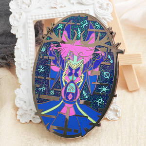 Bán Buôn Chất Lượng Cao Vàng Kim Loại Thiết Kế Long Lanh Sáng Bóng Tùy Chỉnh Pins Biểu Tượng Kim Loại Phù Hiệu Cứng Men Pins Với Dangler - Product Image 2