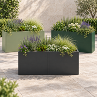 Jardinière surélevée en métal de qualité supérieure pour jardin, en acier thermolaqué, bac à plantes extérieur à faible entretien