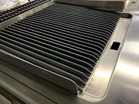 Grill à gaz professionnel avec grilles côtelées et armoire à double porte pour équipement de restaurant, équipement à kebab et cuisine de restauration rapide