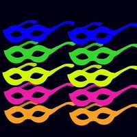 Nouvelles Lunettes en Papier Fluorescent Néon Style Cœur pour Soirées Dansantes et Anniversaires – Accessoire de Fête Nocturne (10 pièces/sac)