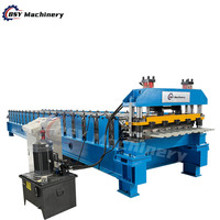 Machine de fabrication de tôles de toiture trapézoïdales en zinc PPGI, type TR4 C18, largeur d'alimentation 1220 mm, efficace et économique