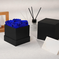 Ewige Blumenrosen-Geschenkbox, vier quadratische Boxen, hochwertiges DIY-Geschenk zum Geburtstag, Valentinstag, Großhandel