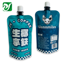 100ml Stand up AL Foil Liquid Coffee Bag Custom Coffee Drink Packaging Spout Pouch