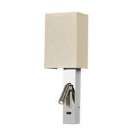 Lampe murale LED pour hôtel, lampe murale de chevet avec construction en aluminium et base d'ampoule E26
