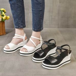 Sandalias de Plataforma con Tacón Alto y Suela Gruesa de Cuerda Tejida para Mujer, Novedad de 2024, Estilo Europeo y Americano, con Fondo de Espadrille - Product Image 1