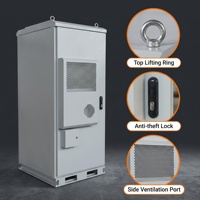Armoire de charge pour équipement de télécommunications extérieur W-TEL IP65 30U, coffret rack 19 pouces